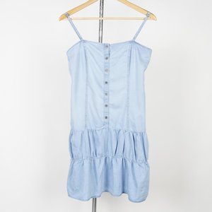 EDC Women's Sleeveless Light Wash Denim Dress Size 34/US 4
